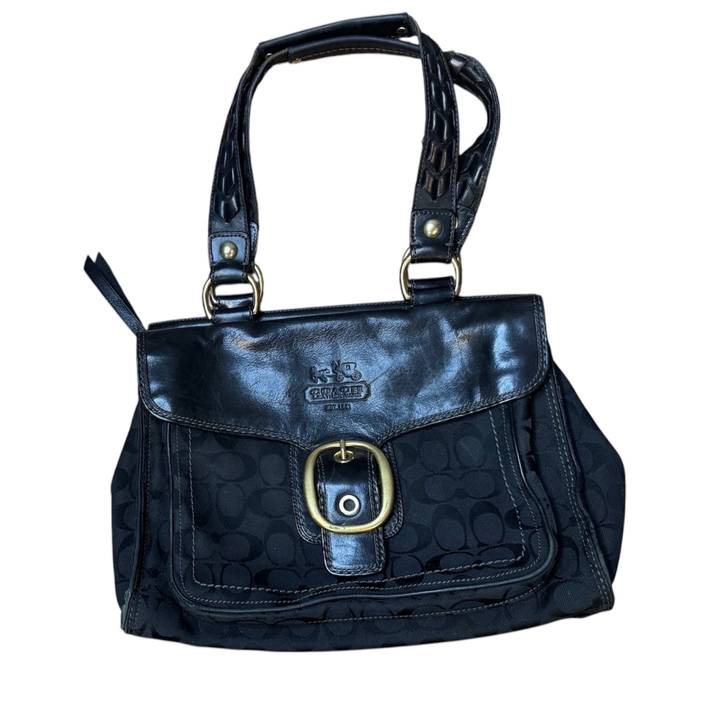 Coach Black Signature Shoulder Bag